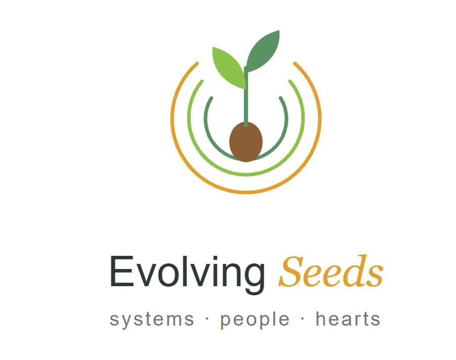 Evolving Seeds — a sprouting seed inside concentric rings